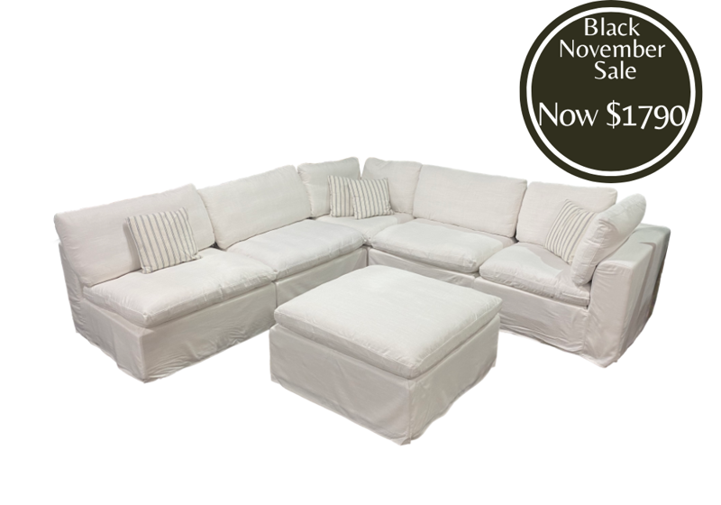 York Chaise Suite with Ottoman
