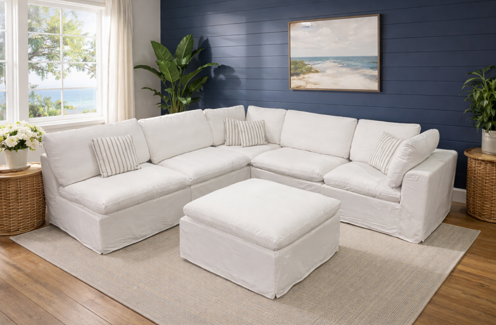York Chaise Suite with Ottoman