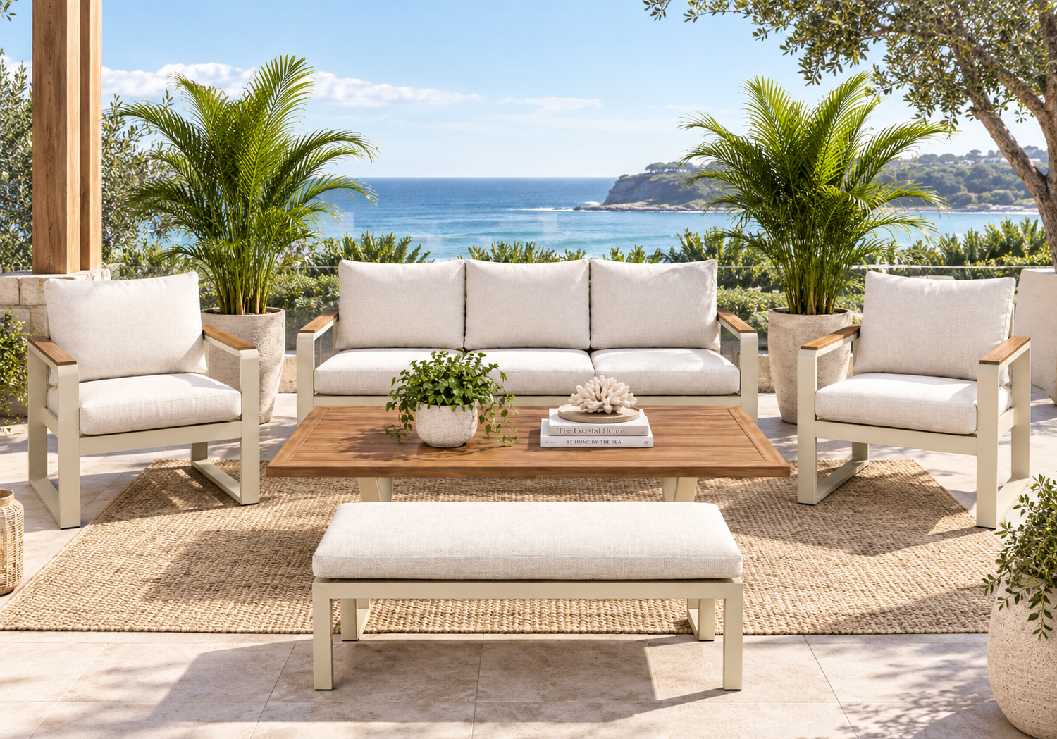 Beachside 5pce Outdoor Setting