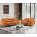 Otto 3 + 2 Leather Lounge - Orange