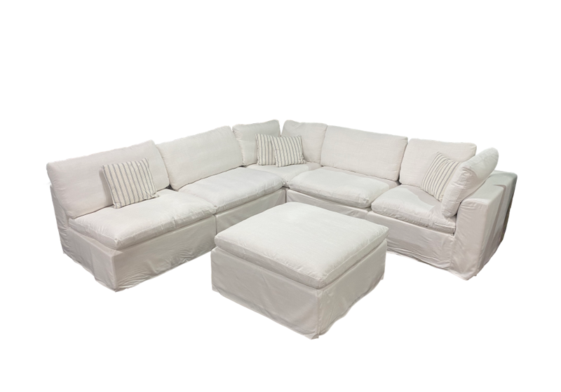 York Chaise Suite with Ottoman